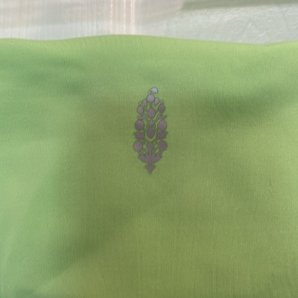 FREE PEOPLE MOVEMENT CRISS CROSS WAIST CROPPED LEGGINGS GREEN SIZE SMALL - Picture 3 of 9